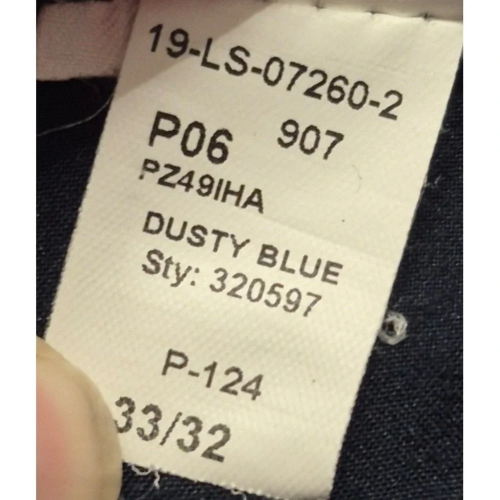 Banana Republic Slim Fit Chino Pants men's 33x32 dusty blue stretch flat front